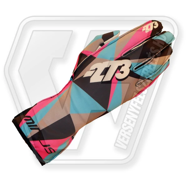-273 POLY GOKART KESZTYŰ CIÁN