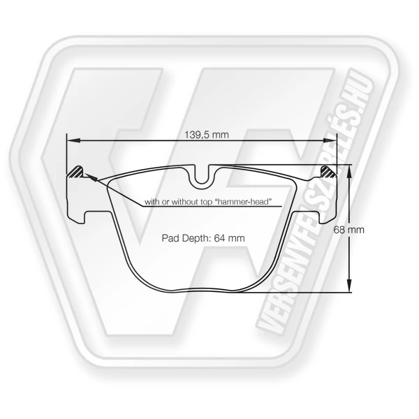 PAGID RS44 FÉKBETÉT - BMW  M COUPE E82, M3 E90/E92, M5 E60, M6 E63/E64